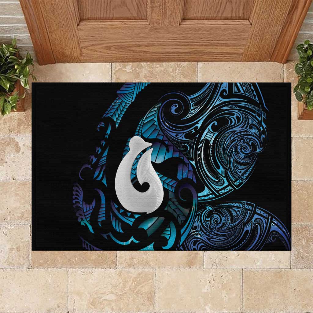Hei Matau New Zealand Matariki Rubber Doormat NZ Fish Hook Maori Art