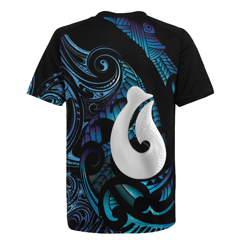 Hei Matau New Zealand Matariki Rugby Jersey NZ Fish Hook Maori Art