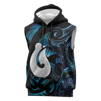 Hei Matau New Zealand Matariki Sleeveless Hoodie NZ Fish Hook Maori Art