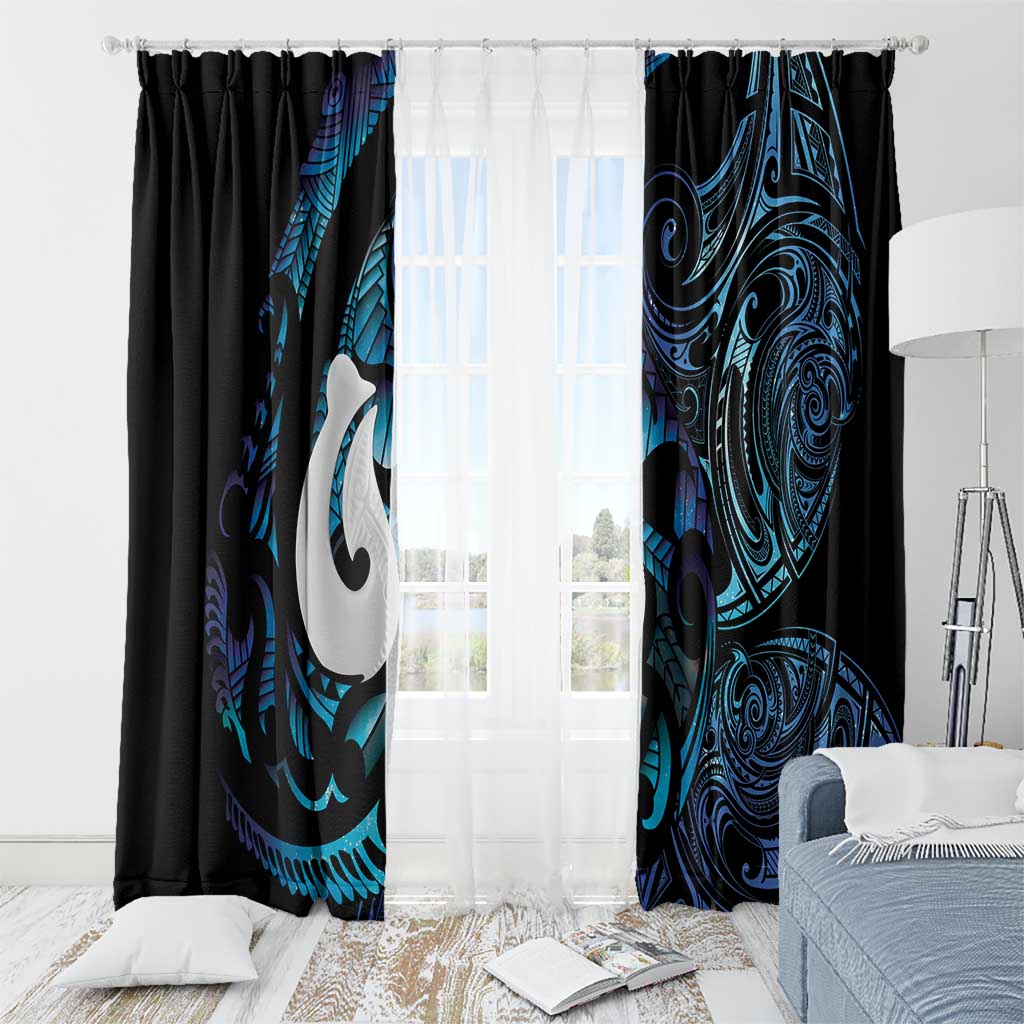 Hei Matau New Zealand Matariki Window Curtain NZ Fish Hook Maori Art