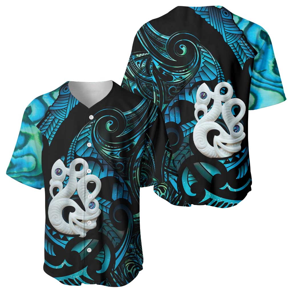 Manaia New Zealand Matariki Baseball Jersey NZ Paua Shell Maori Art