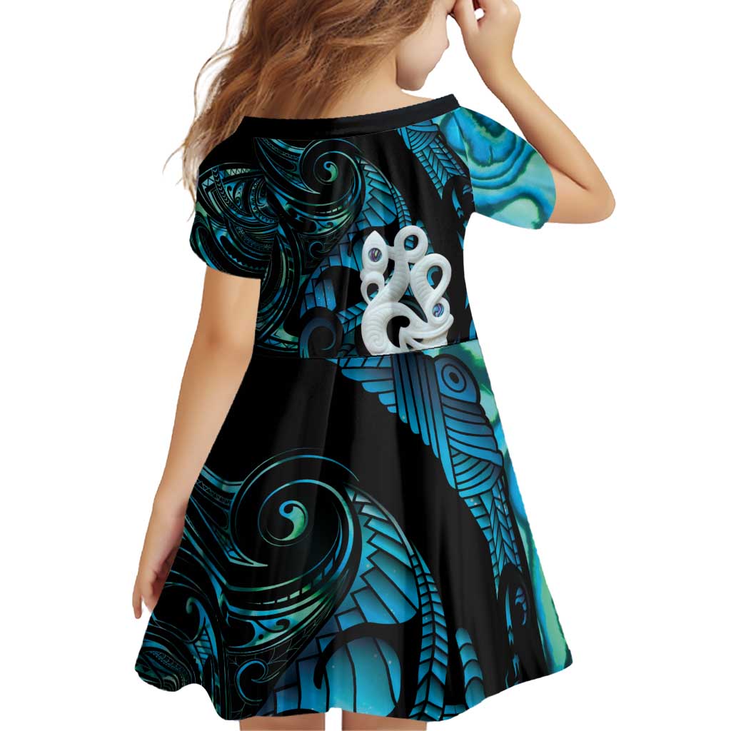 Manaia New Zealand Matariki Family Matching Tank Maxi Dress and Hawaiian Shirt NZ Paua Shell Maori Art