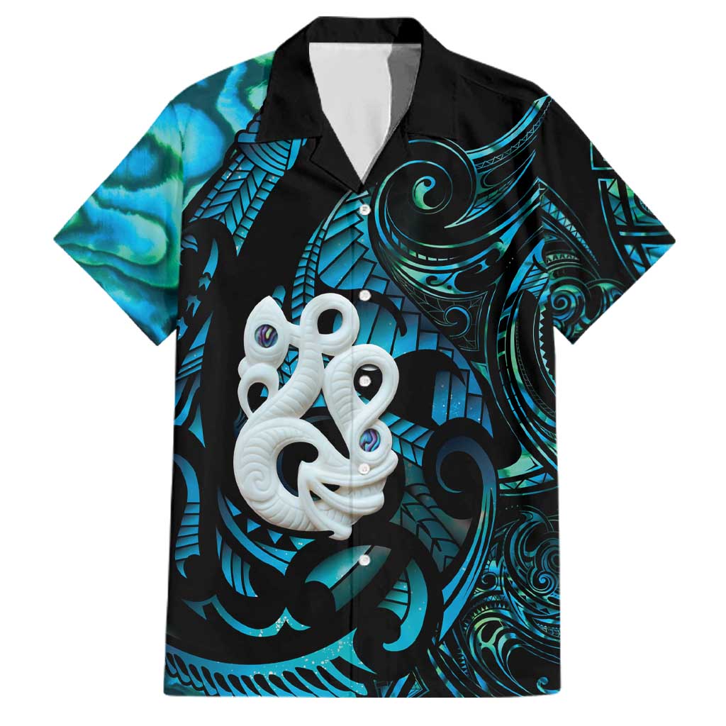 Manaia New Zealand Matariki Family Matching Tank Maxi Dress and Hawaiian Shirt NZ Paua Shell Maori Art