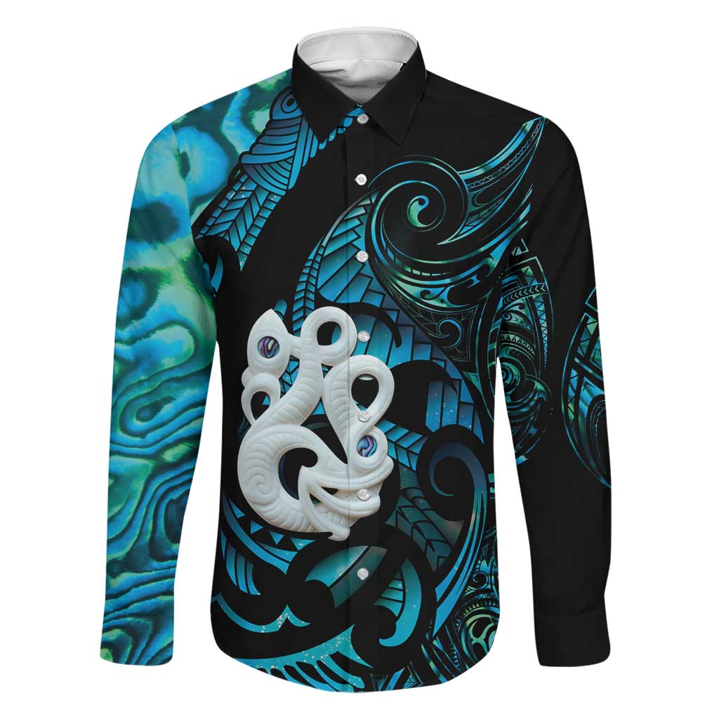 Manaia New Zealand Matariki Family Matching Tank Maxi Dress and Hawaiian Shirt NZ Paua Shell Maori Art