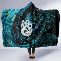 Manaia New Zealand Matariki Hooded Blanket NZ Paua Shell Maori Art LT14 One Size Turquoise - Polynesian Pride