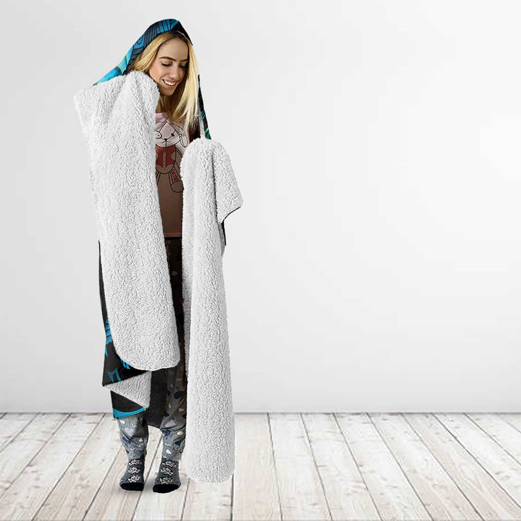Manaia New Zealand Matariki Hooded Blanket NZ Paua Shell Maori Art LT14 - Polynesian Pride
