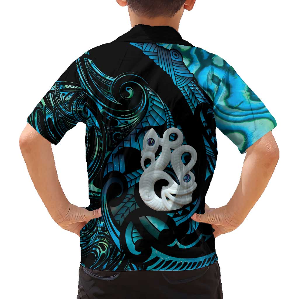 Manaia New Zealand Matariki Kid Hawaiian Shirt NZ Paua Shell Maori Art LT14 - Polynesian Pride