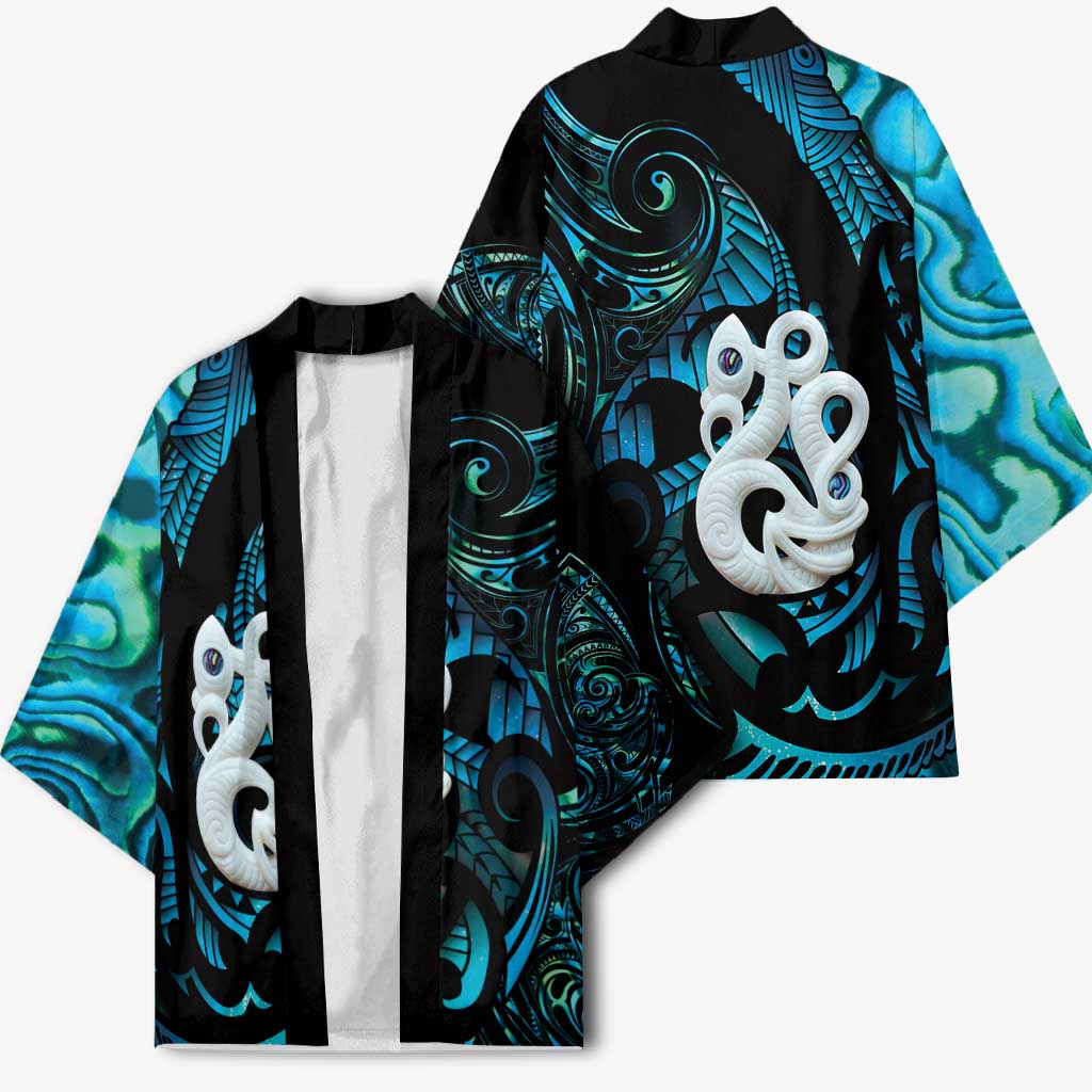 Manaia New Zealand Matariki Kimono NZ Paua Shell Maori Art
