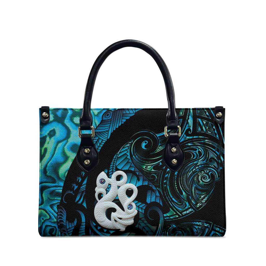 Manaia New Zealand Matariki Leather Bag NZ Paua Shell Maori Art LT14 - Polynesian Pride