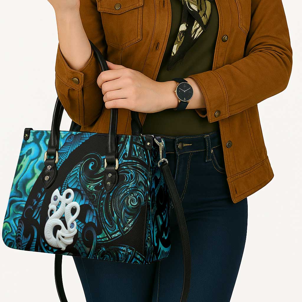 Manaia New Zealand Matariki Leather Bag NZ Paua Shell Maori Art LT14 - Polynesian Pride