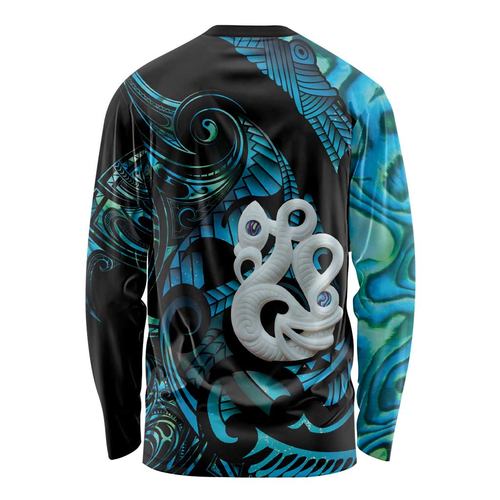 Manaia New Zealand Matariki Long Sleeve Shirt NZ Paua Shell Maori Art