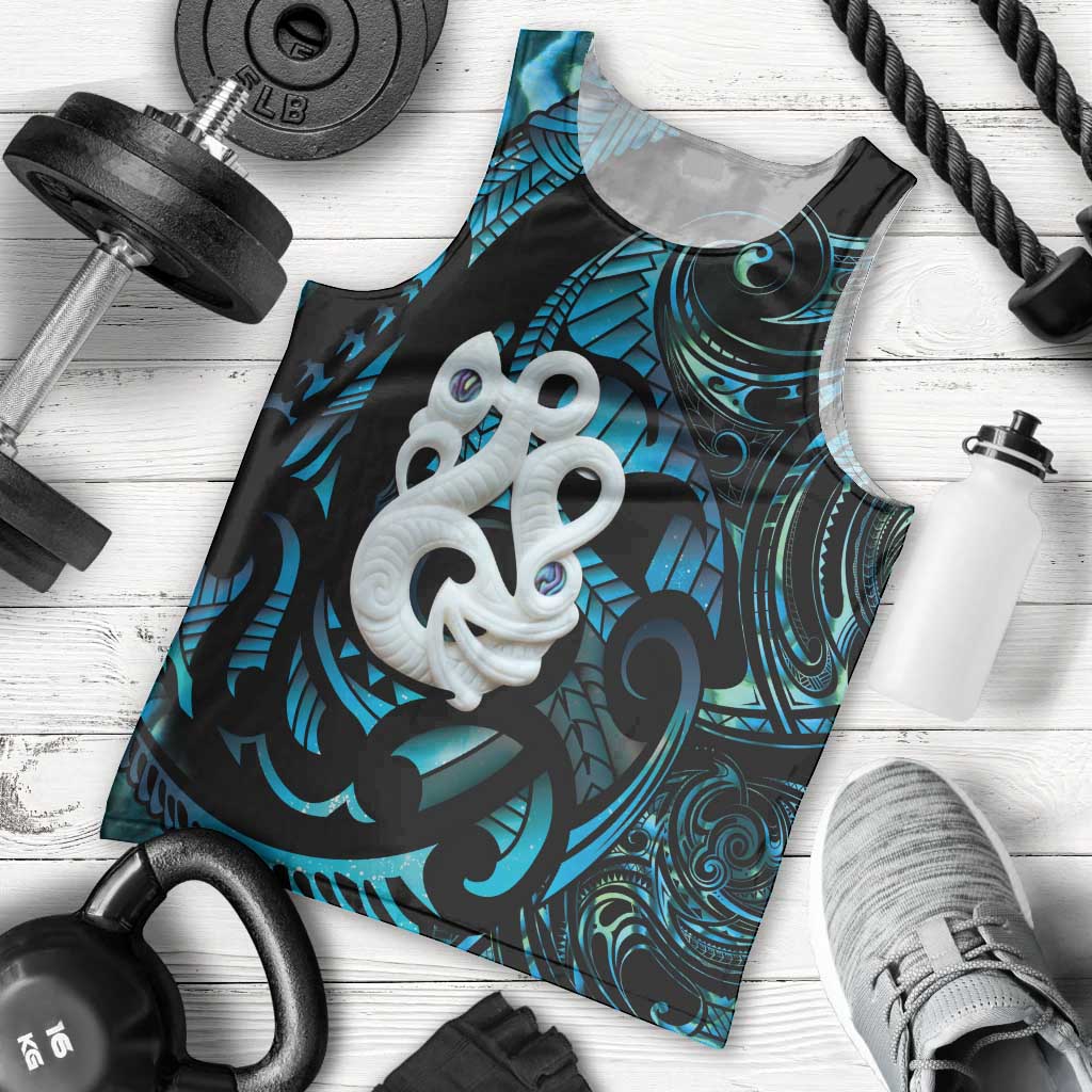 Manaia New Zealand Matariki Men Tank Top NZ Paua Shell Maori Art