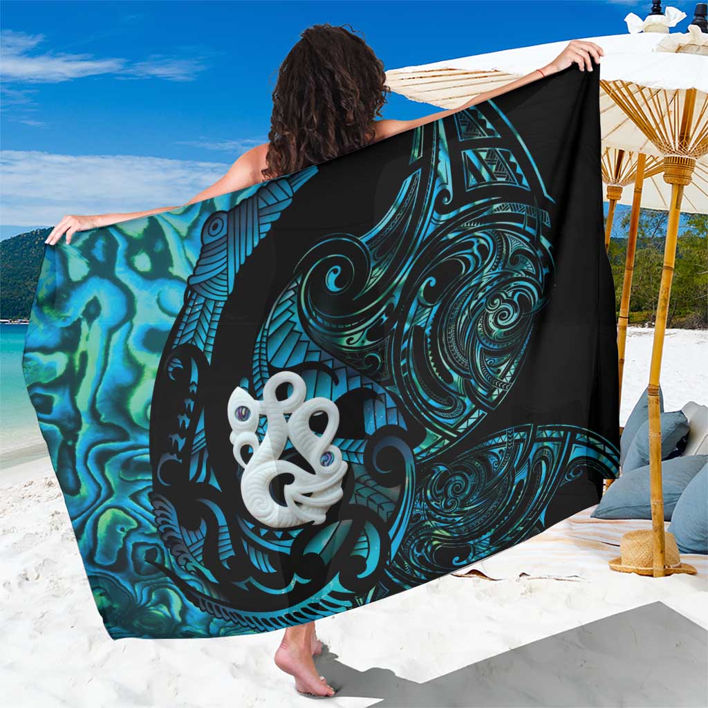 Manaia New Zealand Matariki Sarong NZ Paua Shell Maori Art LT14 One Size 44 x 66 inches Turquoise - Polynesian Pride