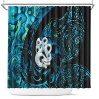 Manaia New Zealand Matariki Shower Curtain NZ Paua Shell Maori Art