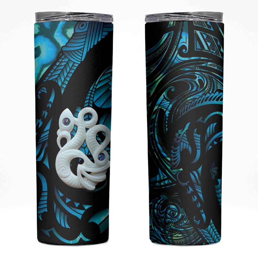 Manaia New Zealand Matariki Skinny Tumbler NZ Paua Shell Maori Art