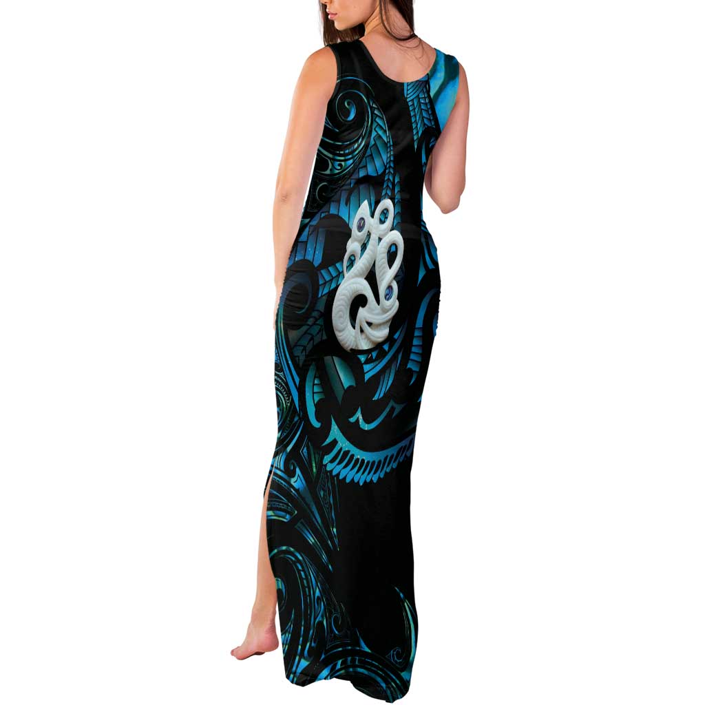 Manaia New Zealand Matariki Tank Maxi Dress NZ Paua Shell Maori Art LT14 - Polynesian Pride