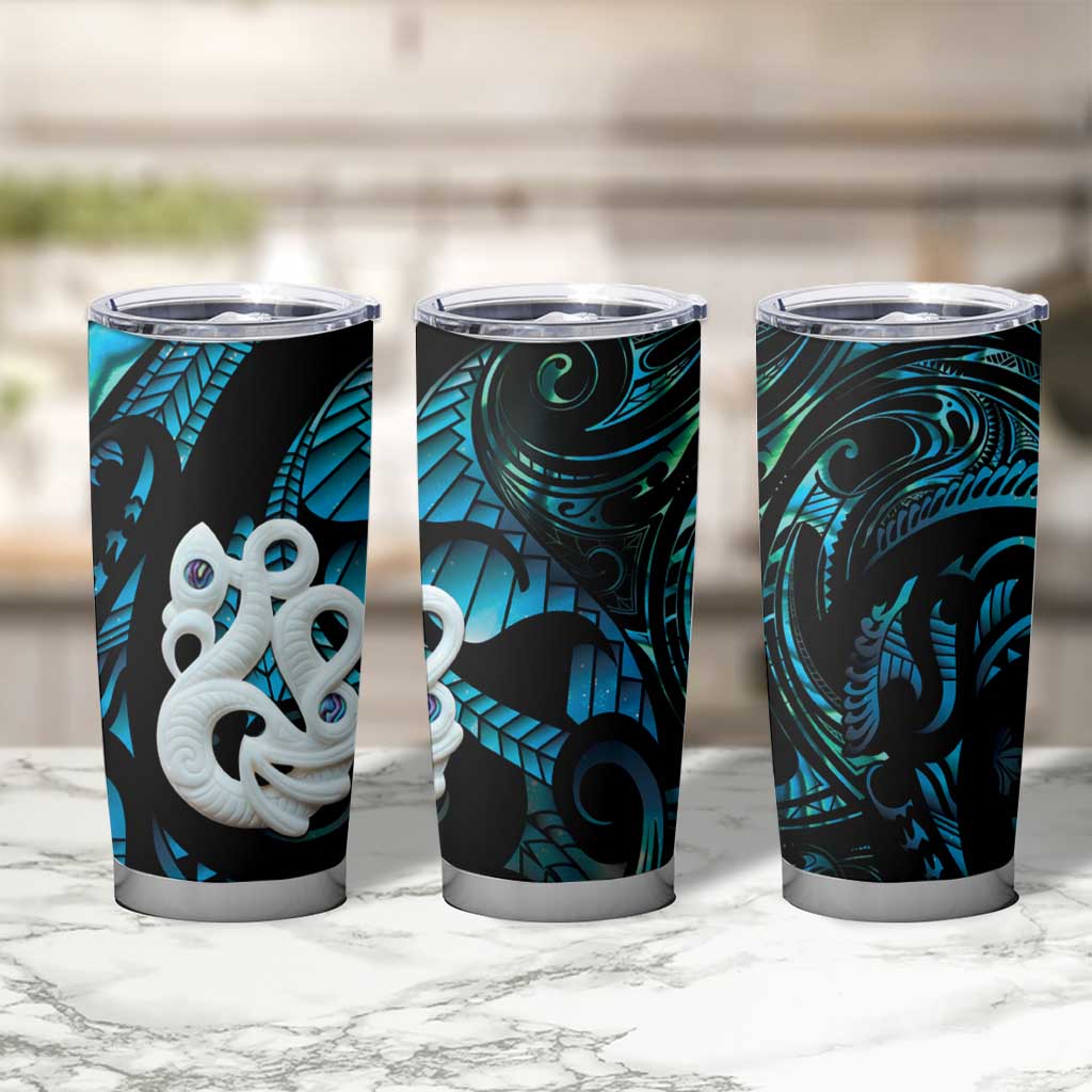 Manaia New Zealand Matariki Tumbler Cup NZ Paua Shell Maori Art