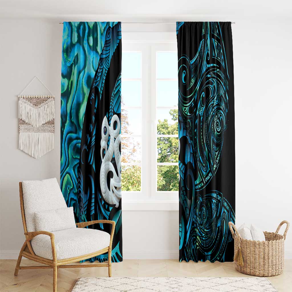 Manaia New Zealand Matariki Window Curtain NZ Paua Shell Maori Art LT14 - Polynesian Pride