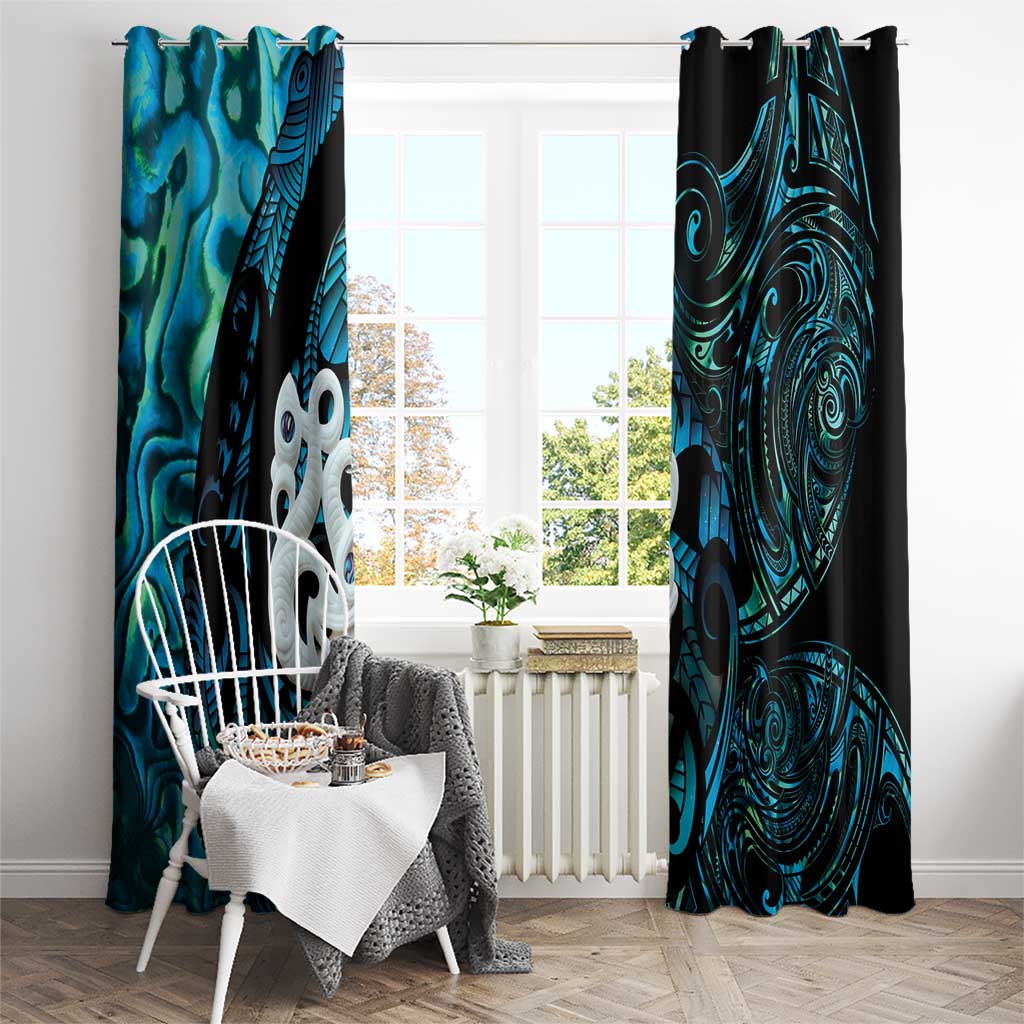 Manaia New Zealand Matariki Window Curtain NZ Paua Shell Maori Art LT14 - Polynesian Pride