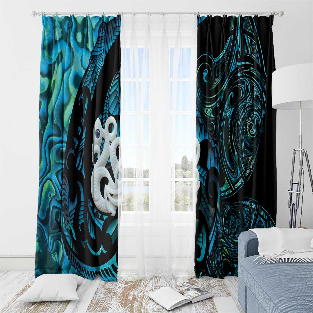 Manaia New Zealand Matariki Window Curtain NZ Paua Shell Maori Art LT14 - Polynesian Pride