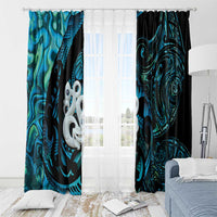 Manaia New Zealand Matariki Window Curtain NZ Paua Shell Maori Art LT14 - Polynesian Pride