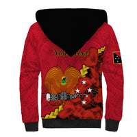 Personalised Remembrance Day PNG Sherpa Hoodie Papua New Guinea We Will Remember Them LT14 - Polynesian Pride