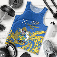 Polynesian Pride Independence Day Solomon Islands Men Tank Top Happy 45th Anniversary LT14 Blue - Polynesian Pride