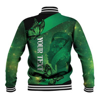 Personalised World Mental Health Awareness Month Baseball Jacket Warriors Brave Strong Galaxy Vibes