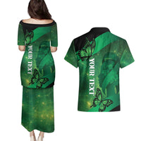 Personalised World Mental Health Awareness Month Couples Matching Puletasi and Hawaiian Shirt Warriors Brave Strong Galaxy Vibes