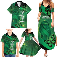 Personalised World Mental Health Awareness Month Family Matching Summer Maxi Dress and Hawaiian Shirt Warriors Brave Strong Galaxy Vibes LT14 - Polynesian Pride