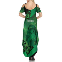Personalised World Mental Health Awareness Month Family Matching Summer Maxi Dress and Hawaiian Shirt Warriors Brave Strong Galaxy Vibes LT14 - Polynesian Pride
