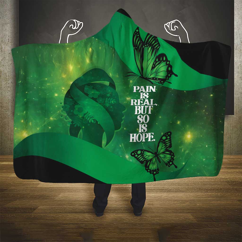 World Mental Health Awareness Month Hooded Blanket Warriors Brave Strong Galaxy Vibes