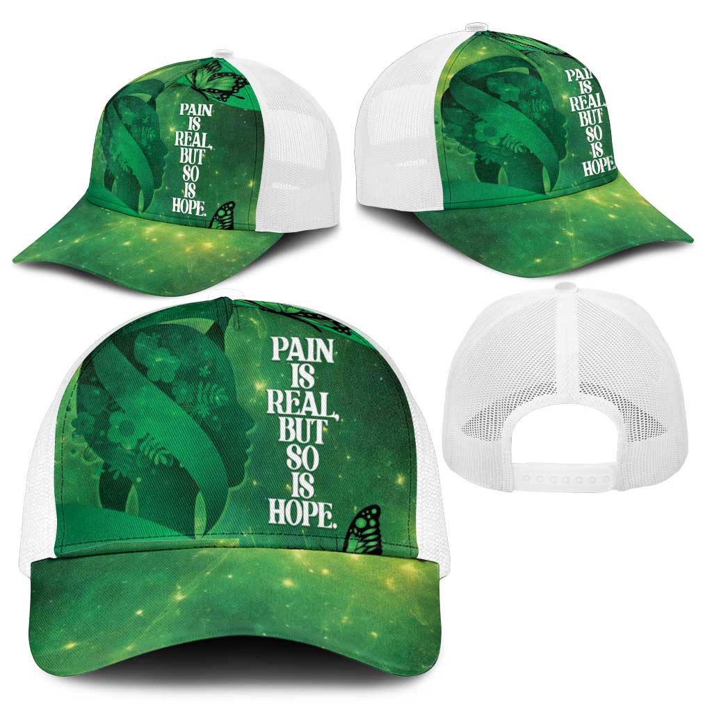 World Mental Health Awareness Month Mesh Trucker Cap Warriors Brave Strong Galaxy Vibes - Polynesian Pride