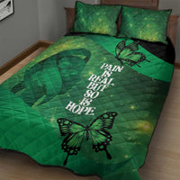 World Mental Health Awareness Month Quilt Bed Set Warriors Brave Strong Galaxy Vibes