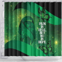 World Mental Health Awareness Month Shower Curtain Warriors Brave Strong Galaxy Vibes