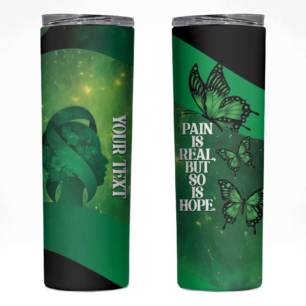 Personalised World Mental Health Awareness Month Skinny Tumbler Warriors Brave Strong Galaxy Vibes