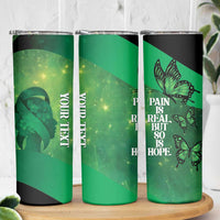 Personalised World Mental Health Awareness Month Skinny Tumbler Warriors Brave Strong Galaxy Vibes