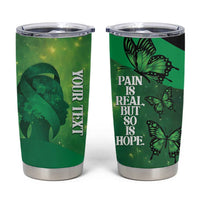 Personalised World Mental Health Awareness Month Tumbler Cup Warriors Brave Strong Galaxy Vibes