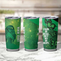 Personalised World Mental Health Awareness Month Tumbler Cup Warriors Brave Strong Galaxy Vibes