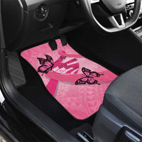 Polynesia Breast Cancer Awareness Month Car Mats Pink Ribbon Mix Butterflies