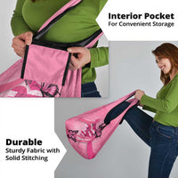 Polynesia Breast Cancer Awareness Month Grocery Bag Pink Ribbon Mix Butterflies