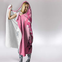 Polynesia Breast Cancer Awareness Month Hooded Blanket Pink Ribbon Mix Butterflies