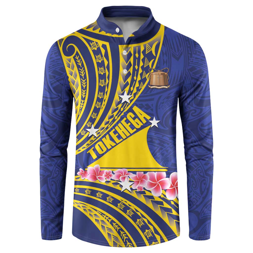 Personalised Tokelau Tokehega Day Button Sweatshirt Tokelauan Tatau Flag Color - Polynesian Pride