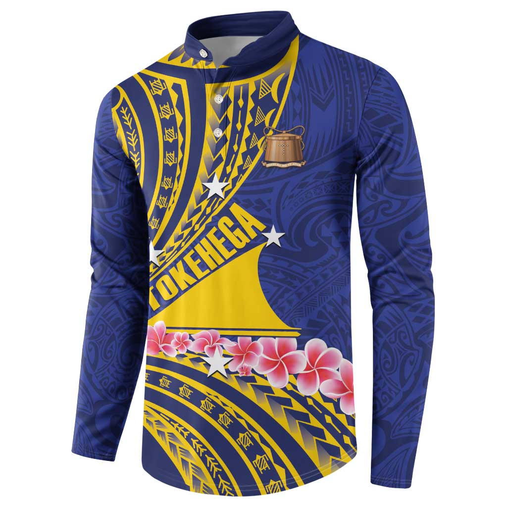 Personalised Tokelau Tokehega Day Button Sweatshirt Tokelauan Tatau Flag Color - Polynesian Pride