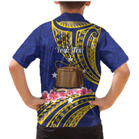 Personalised Tokelau Tokehega Day Family Matching Mermaid Dress and Hawaiian Shirt Tokelauan Tatau Flag Color - Polynesian Pride