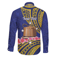 Personalised Tokelau Tokehega Day Family Matching Off The Shoulder Long Sleeve Dress and Hawaiian Shirt Tokelauan Tatau Flag Color - Polynesian Pride