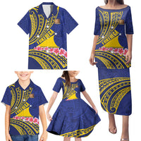 Personalised Tokelau Tokehega Day Family Matching Puletasi and Hawaiian Shirt Tokelauan Tatau Flag Color - Polynesian Pride