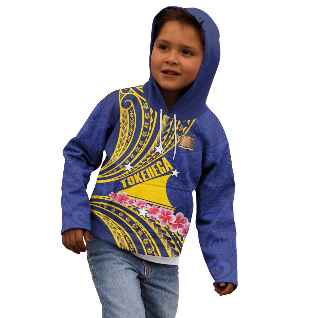 Personalised Tokelau Tokehega Day Kid Hoodie Tokelauan Tatau Flag Color - Polynesian Pride