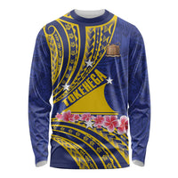 Personalised Tokelau Tokehega Day Long Sleeve Shirt Tokelauan Tatau Flag Color - Polynesian Pride