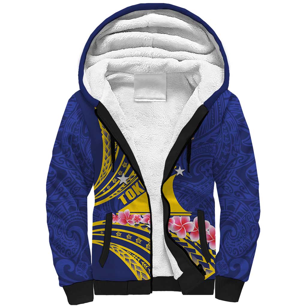 Personalised Tokelau Tokehega Day Sherpa Hoodie Tokelauan Tatau Flag Color - Polynesian Pride